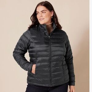 Amazon Essentials Women's Charcoal Puffer Jacket